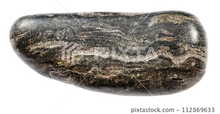 polished phyllite mineral isolated on white polished phyllite mineral isolated on white 112869633