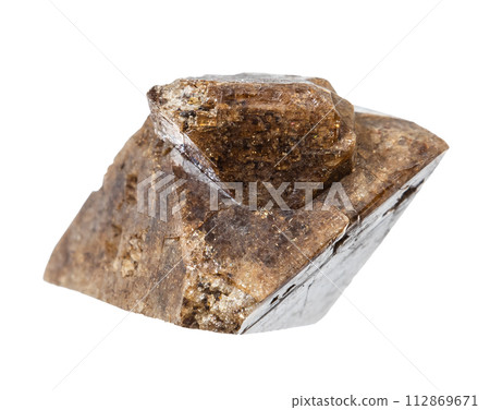 rough zircon crystal isolated on white rough zircon crystal isolated on white 112869671