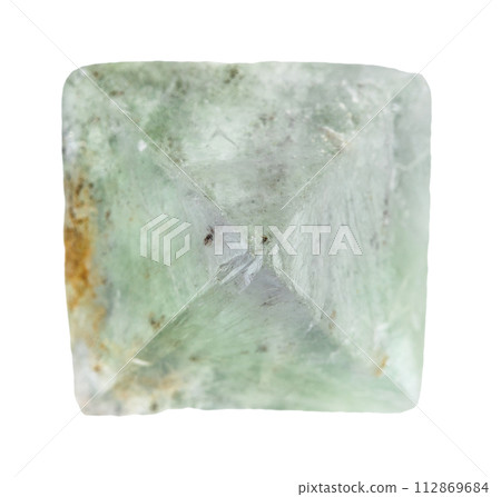 rough fluorite crystal isolated on white 112869684