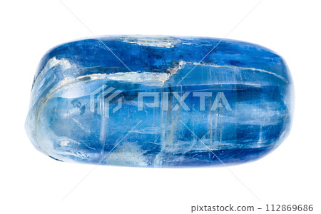 polished transparent blue kyanite mineral isolated polished transparent blue kyanite mineral isolated 112869686