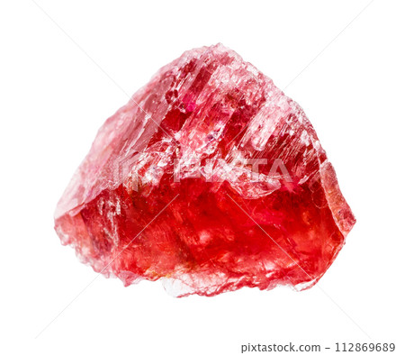 unpolished rhodonite crystal isolated on white unpolished rhodonite crystal isolated on white 112869689