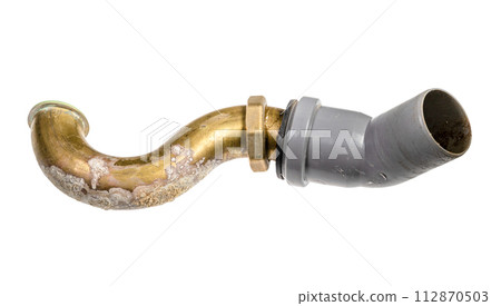brass bath tub drain covered with corrosion cutout brass bath tub drain covered with corrosion cutout 112870503