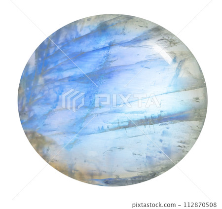 polished cabochon from natural adularia mineral 112870508