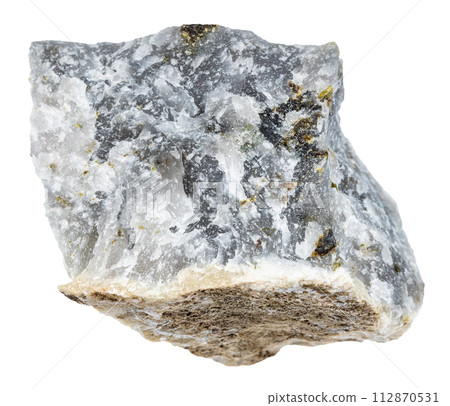 unpolished melilite mineral isolated on white unpolished melilite mineral isolated on white 112870531