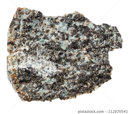 raw gabbronorite mineral isolated on white 112870541