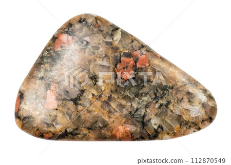 polished gneissoid granite mineral isolated 112870549