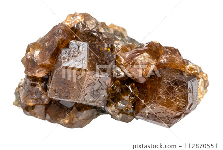 druse of raw hessonite grossular mineral crystals 112870551