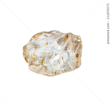 unpolished colorless sapphire mineral isolated 112870573