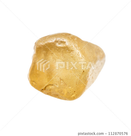 unpolished translucent zircon crystal isolated 112870576