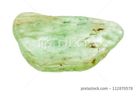 tumbled green kyanite mineral isolated on white tumbled green kyanite mineral isolated on white 112870578
