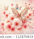 Spring magic: gorgeous butterflies and flowers 112870819