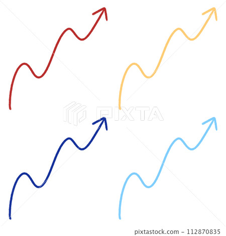 Colorful Upward Arrow Colorful Curved Arrow Colorful Up Curved Arrow Marker Arrow Colorful Scribble Arrow Hand Drawn Arrow Set Collection 112870835