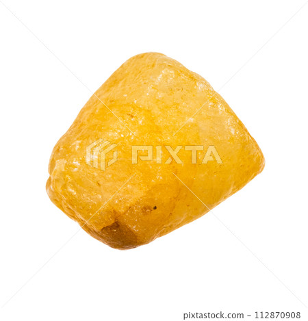 raw yellow sapphire crystal isolated on white raw yellow sapphire crystal isolated on white 112870908