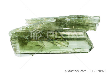 rough zoisite crystals isolated on white rough zoisite crystals isolated on white 112870928