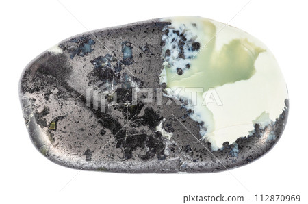 polished khantigirite mineral isolated on white 112870969