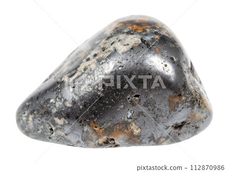 tumbled cleiophane rock isolated on white tumbled cleiophane rock isolated on white 112870986