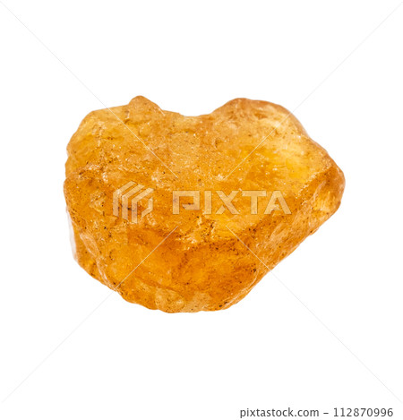 raw hessonite grossular crystal isolated on white 112870996
