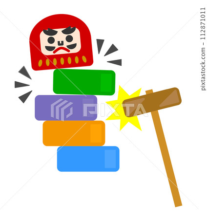 圖:一種懷舊的當地玩具,用木槌敲擊達磨就會掉落 圖:一種懷舊的當地玩具,用木槌敲擊達磨就會掉落 112871011