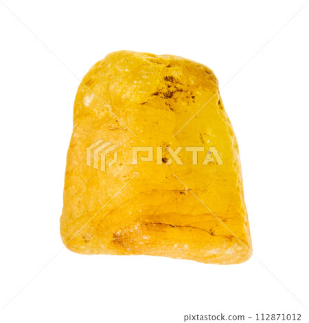 uncut yellow sapphire crystal isolated on white uncut yellow sapphire crystal isolated on white 112871012