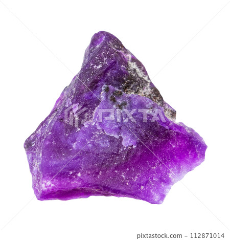 raw sugilite mineral isolated on white 112871014