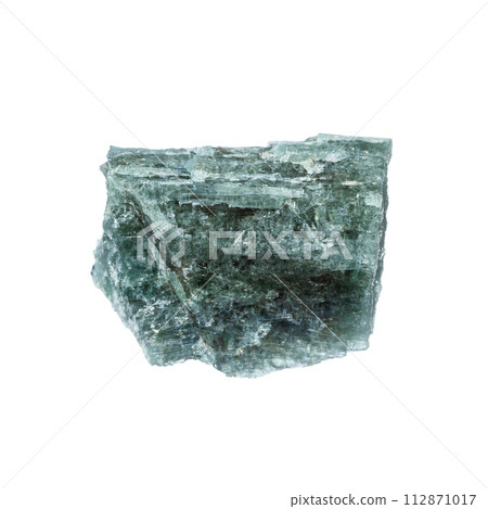 rough indigolite mineral isolated on white 112871017