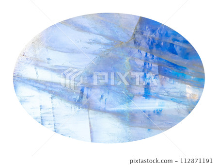 polished flat oval from natural adularia gemstone 112871191