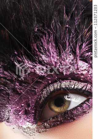 Beauty, cosmetics and makeup. Magic eyes look with Beauty, cosmetics and makeup. Magic eyes look with 112871203
