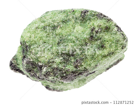 unpolished zoisite rock isolated on white unpolished zoisite rock isolated on white 112871252