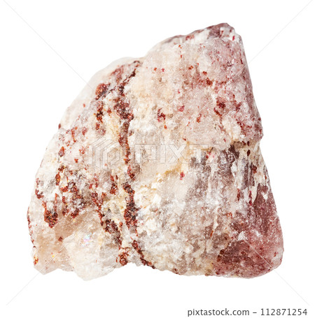 raw strawberry quartz mineral isolated on white 112871254