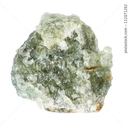 unpolished green aventurine mineral isolated 112871262