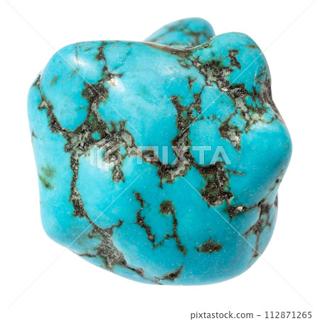 raw turquenite mineral isolated on white raw turquenite mineral isolated on white 112871265