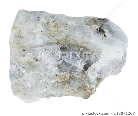 unpolished gray labradorite mineral isolated 112871267