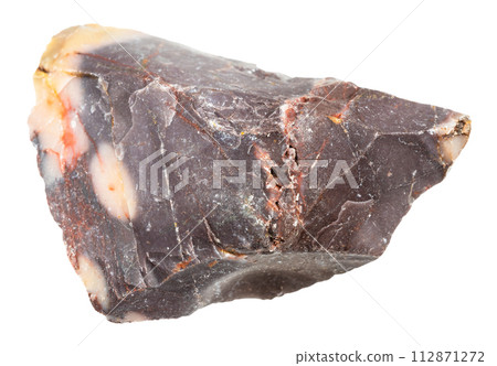 raw brown mookaite mineral isolated on white raw brown mookaite mineral isolated on white 112871272