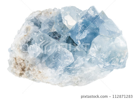 raw celestine mineral crystals isolated on white raw celestine mineral crystals isolated on white 112871283