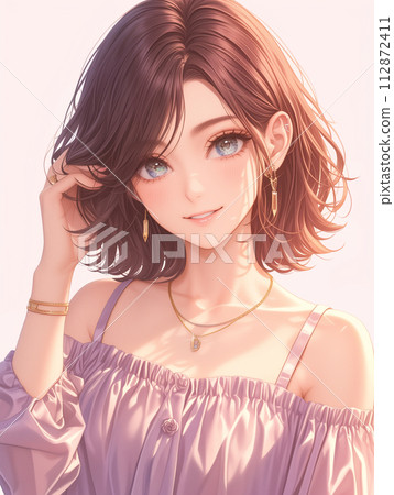 Beautiful mackerel-like woman/AI generation 112872411