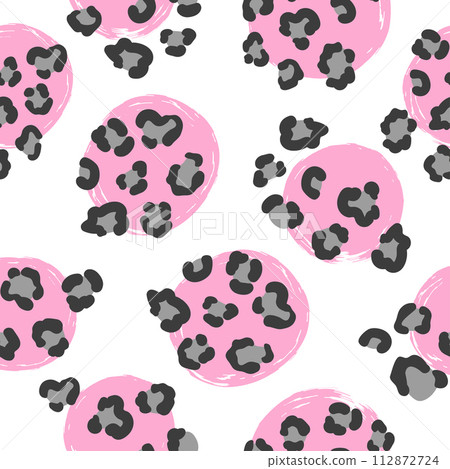 Seamless abstract leopard pattern. Fashion print, textile, fabric, design 112872724
