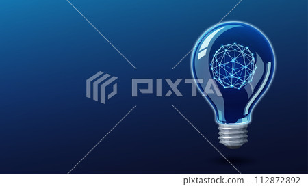 Realistic light bulb background illustration inspired by IT_16:9 112872892