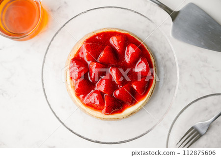 new york style strawberry cheese cake new york style strawberry cheese cake 112875606