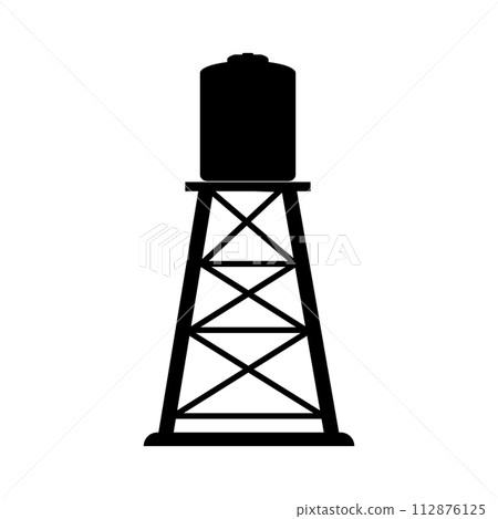 Water tower vector icon Water tower vector icon 112876125