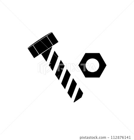 bolt and nut icon 112876141