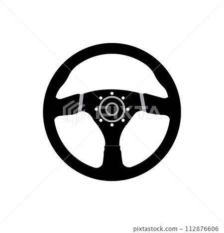 Steering wheel icon 112876606
