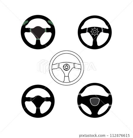 Steering wheel icon Steering wheel icon 112876615