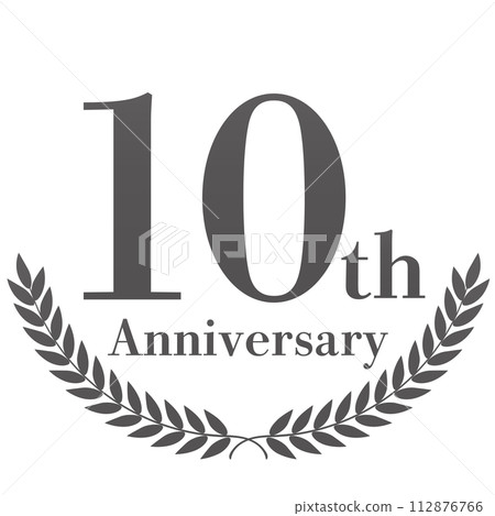 Laurel 10th anniversary decorative frame 112876766