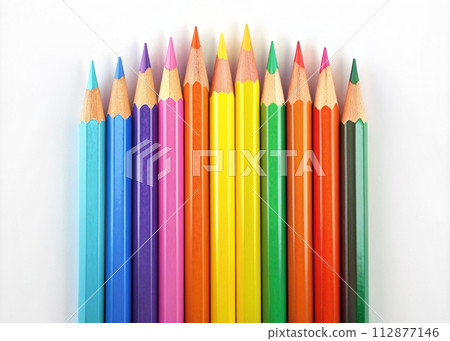 AI-generated content. Color pencils isolated on white background.  112877146