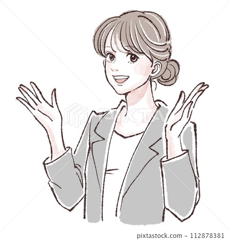Illustration material of women and girls 112878381