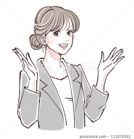Illustration material of women and girls 112878382