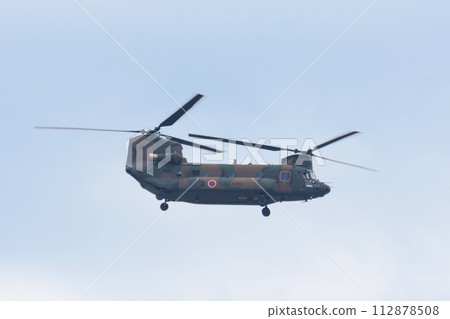 Japan Ground Self-Defense Force CH-47JA Chinook in flight Japan Ground Self-Defense Force CH-47JA Chinook in flight 112878508