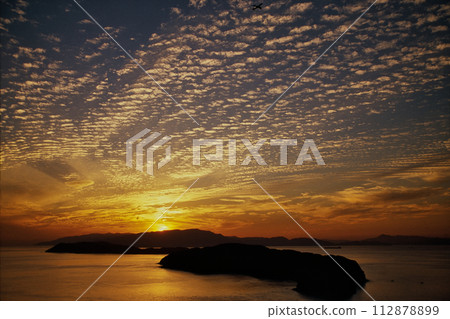 從美山砲台遺址看到友島的日落【和歌山縣、歌山市】 112878899