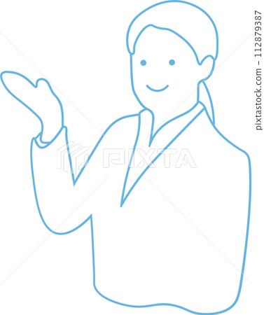 Business icons drawn with simple line drawings Business icons drawn with simple line drawings 112879387