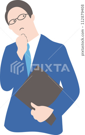 Men reading materials Men reading materials 112879408